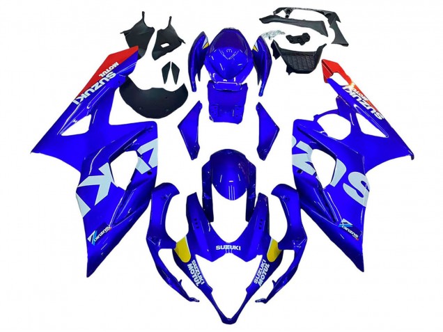 Preisgünstige Suzuki GSXR 1000 Motorrad Verkleidung 2005-2006 - Blau Gelb Weiss Rot Motul