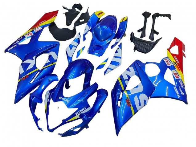 Preisgünstige Suzuki GSXR 1000 Motorrad Verkleidung 2005-2006 - Blau Gelb Rot Weiss