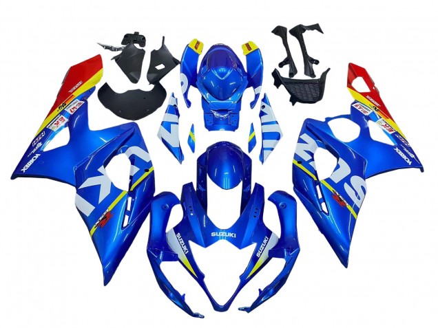 Preisgünstige Suzuki GSXR 1000 Motorrad Verkleidung 2005-2006 - Blau Gelb Rot Weiss