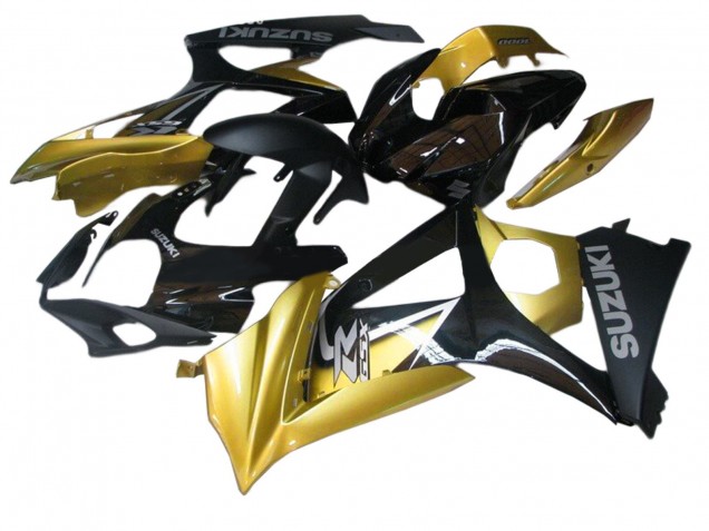 Preisgünstige Suzuki GSXR 1000 Motorrad Verkleidung 2007-2008 - Gold Schwarz Silber Aufkleber