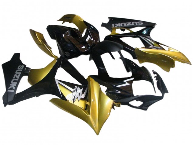 Preisgünstige Suzuki GSXR 1000 Motorrad Verkleidung 2007-2008 - Gold Schwarz Silber Aufkleber