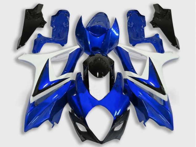 Preisgünstige Suzuki GSXR 1000 Motorrad Verkleidung 2007-2008 - Weiss Blau Schwarz