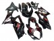 Preisgünstige Suzuki GSXR 1000 Motorrad Verkleidung 2007-2008 - Schwarz Rot Flamme