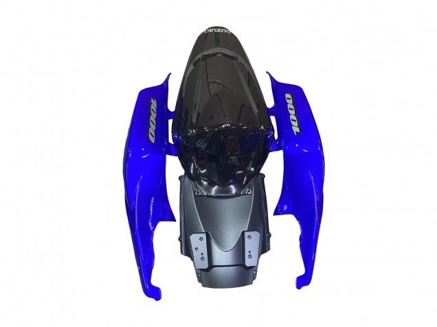 Preisgünstige Suzuki GSXR 1000 Motorrad Verkleidung Kit 2007-2008 - Blau Glanzendes Schwarz