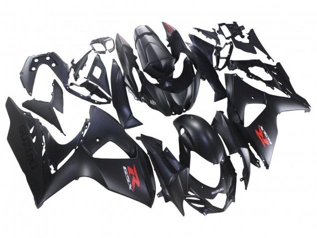 Preisgünstige Suzuki GSXR 1000 Motorrad Verkleidung 2007-2008 - Matt Schwarz Rot Aufkleber