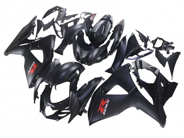 Preisgünstige Suzuki GSXR 1000 Motorrad Verkleidung 2007-2008 - Matt Schwarz Rot Aufkleber