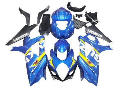Preisgünstige Suzuki GSXR 1000 Motorrad Verkleidung 2007-2008 - Blau Gelb Schwarz