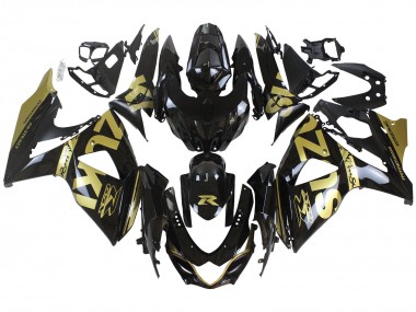 Preisgünstige Suzuki GSXR 1000 Motorrad Verkleidung 2009-2016 - Glanzendes Schwarz Gold