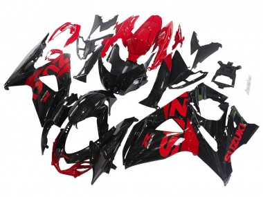 Preisgünstige Suzuki GSXR 1000 Motorrad Verkleidung Kit 2009-2016 - Glanzendes Schwarz Rot