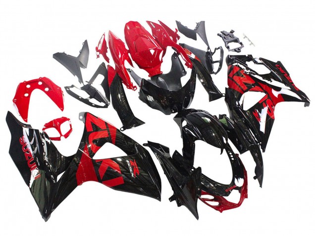 Preisgünstige Suzuki GSXR 1000 Motorrad Verkleidung Kit 2009-2016 - Glanzendes Schwarz Rot