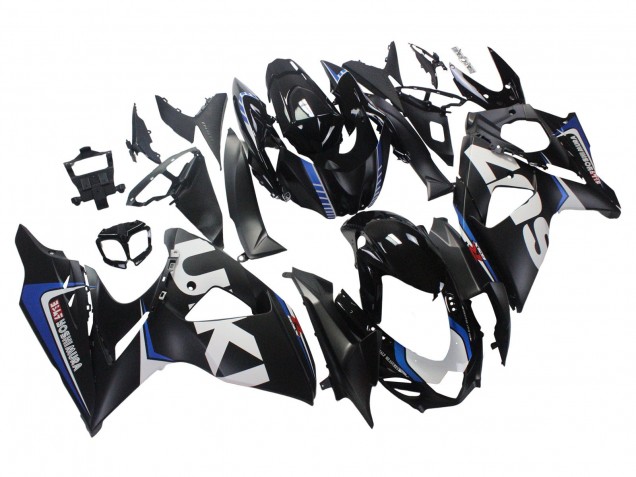 Preisgünstige Suzuki GSXR 1000 Motorrad Verkleidung 2009-2016 - Matt Schwarz Weiss Blau