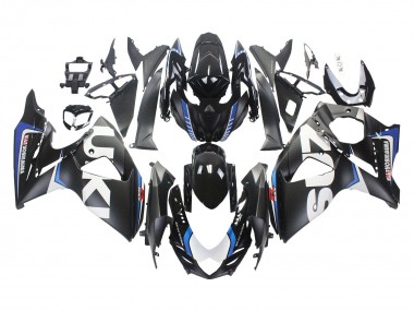 Preisgünstige Suzuki GSXR 1000 Motorrad Verkleidung 2009-2016 - Matt Schwarz Weiss Blau