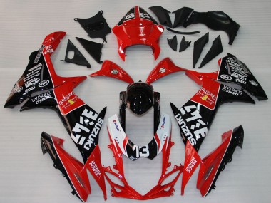 Preisgünstige Suzuki GSXR 1000 Motorrad Verkleidung 2009-2016 - Rot Schwarz Weiss 13