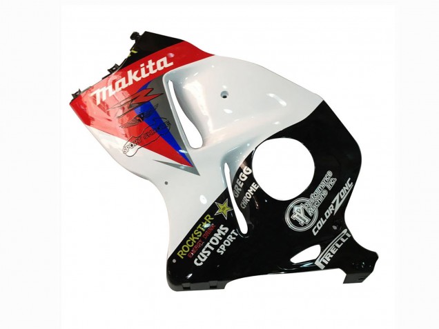 Preisgünstige Suzuki GSXR 1300 Hayabusa Motorrad Verkleidung 1996-2007 - Weiss Blau Rot Makita Schwarz