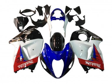 Preisgünstige Suzuki GSXR 1300 Hayabusa Motorrad Verkleidung 1996-2007 - Weiss Blau Rot Makita Schwarz