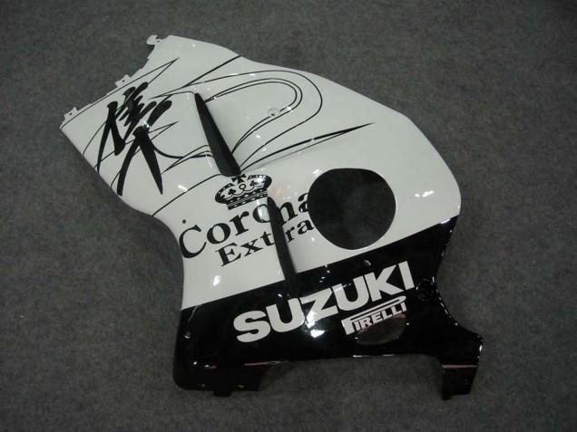Preisgünstige Suzuki GSXR 1300 Hayabusa Motorrad Verkleidung 1996-2007 - Weiss Schwarz Corona