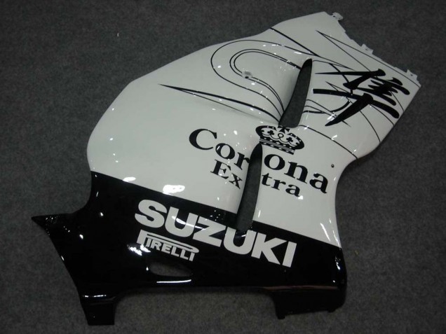 Preisgünstige Suzuki GSXR 1300 Hayabusa Motorrad Verkleidung 1996-2007 - Weiss Schwarz Corona