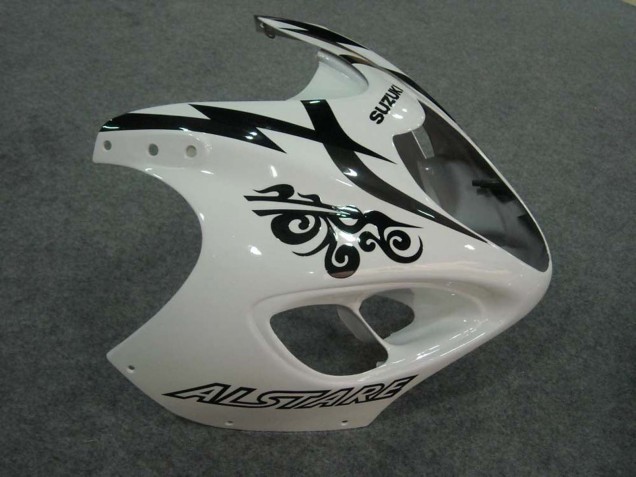 Preisgünstige Suzuki GSXR 1300 Hayabusa Motorrad Verkleidung 1996-2007 - Weiss Schwarz Corona