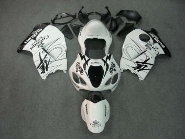 Preisgünstige Suzuki GSXR 1300 Hayabusa Motorrad Verkleidung 1996-2007 - Weiss Schwarz Corona
