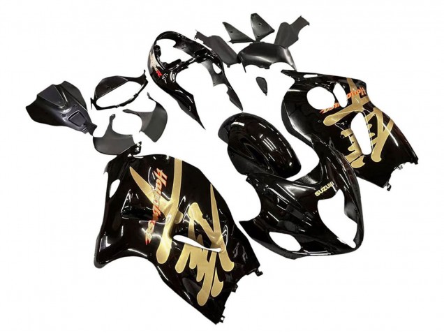 Preisgünstige Suzuki GSXR 1300 Hayabusa Motorrad Verkleidung 1996-2007 - Glanzendes Schwarz Gold Hayabusa