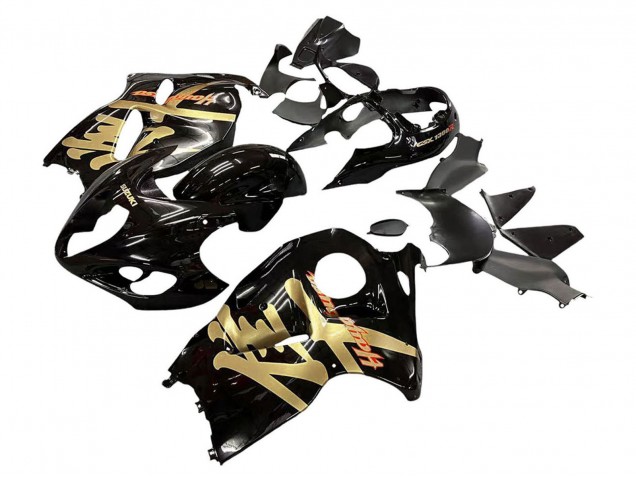 Preisgünstige Suzuki GSXR 1300 Hayabusa Motorrad Verkleidung 1996-2007 - Glanzendes Schwarz Gold Hayabusa