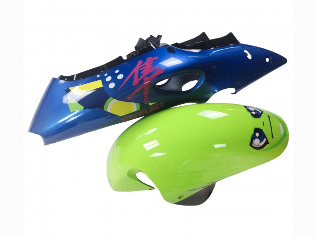 Preisgünstige Suzuki GSXR 1300 Hayabusa Motorrad Verkleidung 1996-2007 - Blau Grun Hai 46