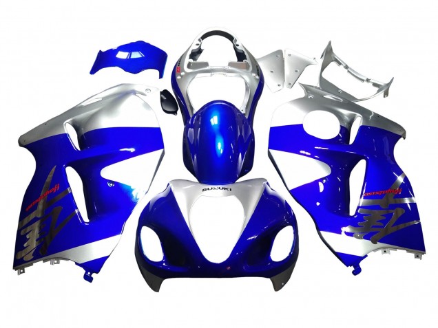 Preisgünstige Suzuki GSXR 1300 Hayabusa Motorrad Verkleidung 1996-2007 - Blau Silber Hayabusa