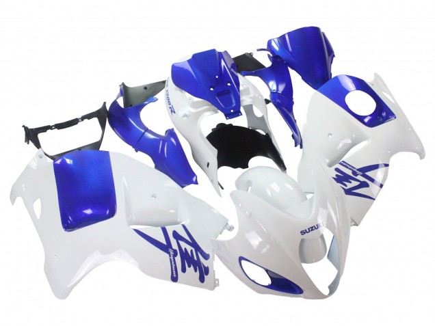 Preisgünstige Suzuki GSXR 1300 Hayabusa Motorrad Verkleidung 1996-2007 - Weiss Blau Hayabusa