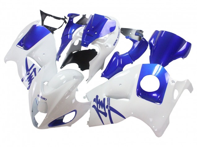 Preisgünstige Suzuki GSXR 1300 Hayabusa Motorrad Verkleidung 1996-2007 - Weiss Blau Hayabusa