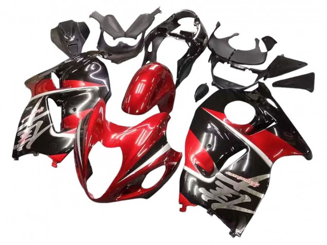 Preisgünstige Suzuki GSXR 1300 Hayabusa Motorrad Verkleidung 1996-2007 - Rot Glanzendes Schwarz Hayabusa