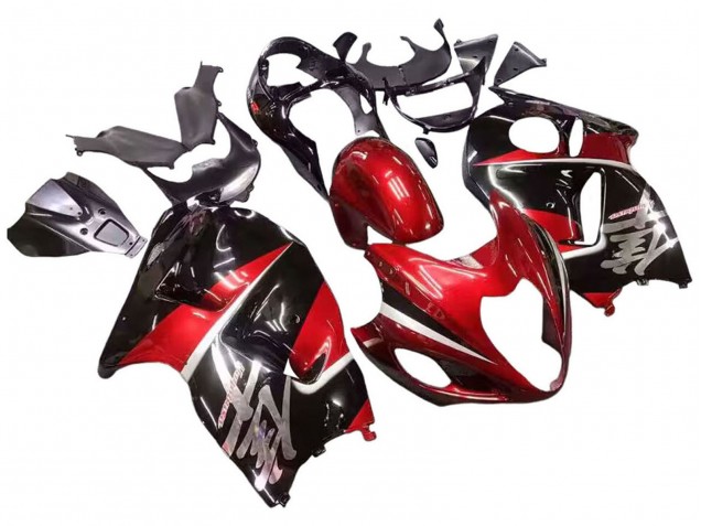Preisgünstige Suzuki GSXR 1300 Hayabusa Motorrad Verkleidung 1996-2007 - Rot Glanzendes Schwarz Hayabusa