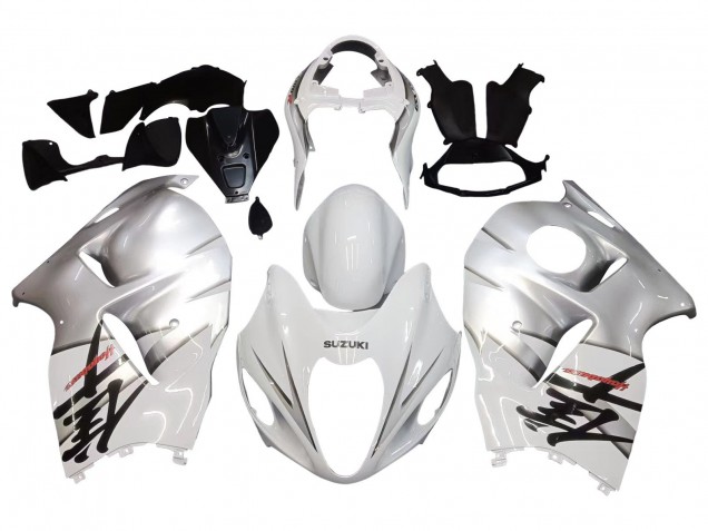 Preisgünstige Suzuki GSXR 1300 Hayabusa Motorrad Verkleidung 1996-2007 - Weiss Silber Hayabusa