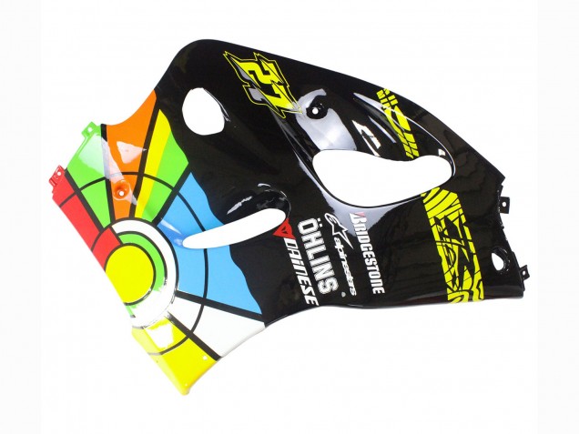 Preisgünstige Suzuki GSXR 600 / GSXR 750 Motorrad Verkleidung 1996-2000 - Schwarz Mehrfarbig 27