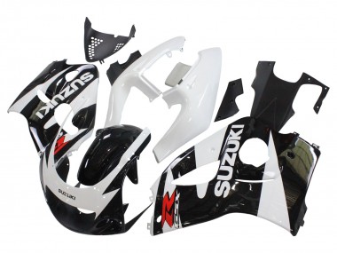 Preisgünstige Suzuki GSXR 600 / GSXR 750 Motorrad Verkleidung 1996-2000 - Schwarz Weiss