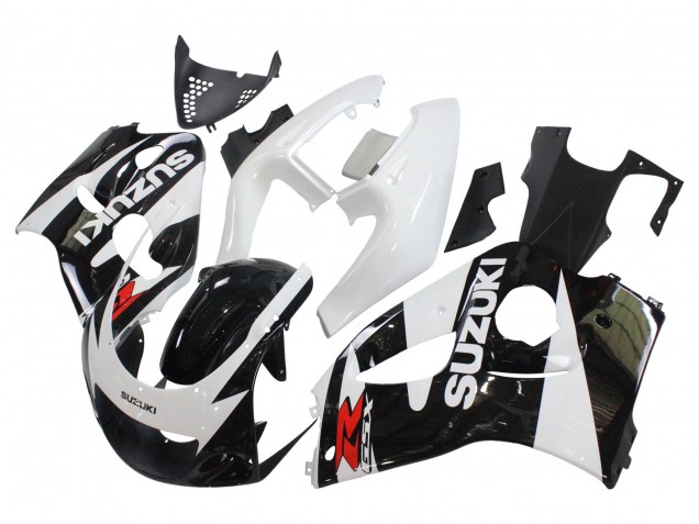 Preisgünstige Suzuki GSXR 600 / GSXR 750 Motorrad Verkleidung 1996-2000 - Schwarz Weiss