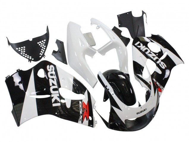 Preisgünstige Suzuki GSXR 600 / GSXR 750 Motorrad Verkleidung 1996-2000 - Schwarz Weiss