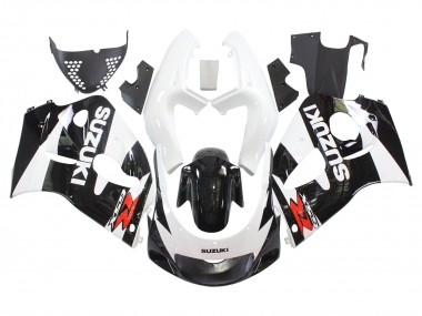 Preisgünstige Suzuki GSXR 600 / GSXR 750 Motorrad Verkleidung 1996-2000 - Schwarz Weiss
