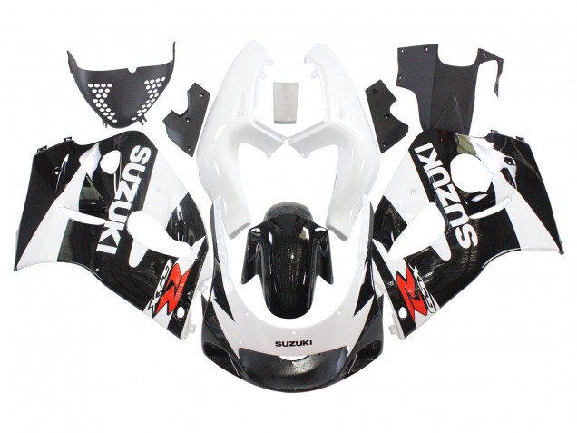 Preisgünstige Suzuki GSXR 600 / GSXR 750 Motorrad Verkleidung 1996-2000 - Schwarz Weiss
