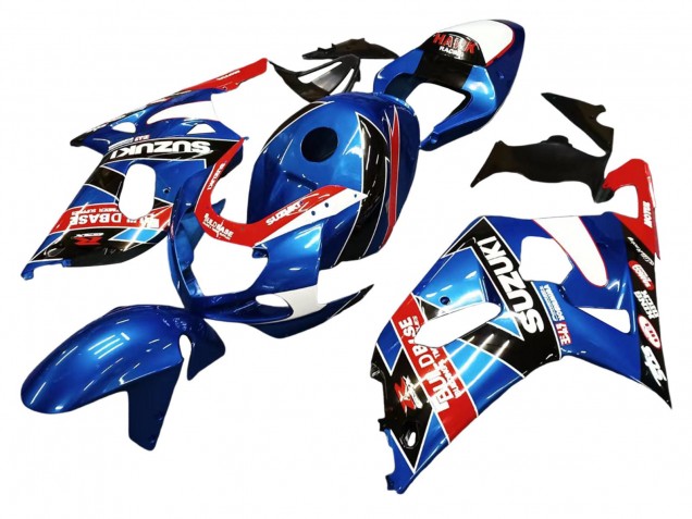 Preisgünstige Suzuki GSXR 600 / GSXR 750 Motorrad Verkleidung 2001-2003 - Blau Rot Rennen
