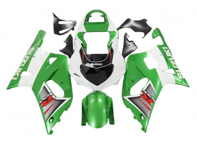 Preisgünstige Suzuki GSXR 600 / GSXR 750 Motorrad Verkleidung 2001-2003 - Weiss Grun Silber Rot Schwarz