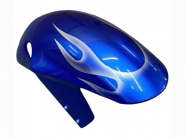 Preisgünstige Suzuki GSXR 600 / GSXR 750 Motorrad Verkleidung 2001-2003 - Blau mit Weiss Flamme