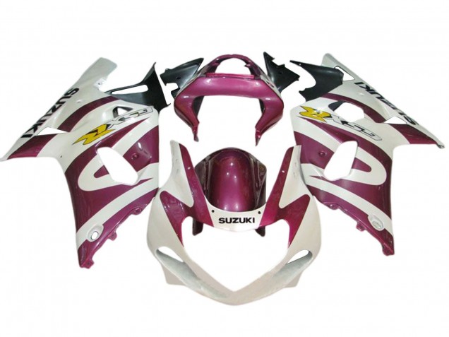 Preisgünstige Suzuki GSXR 600 / GSXR 750 Motorrad Verkleidung 2001-2003 - Weiss Rosa Gelb