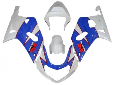Preisgünstige Suzuki GSXR 600 / GSXR 750 Motorrad Verkleidung 2001-2003 - Weiss Blau Rot