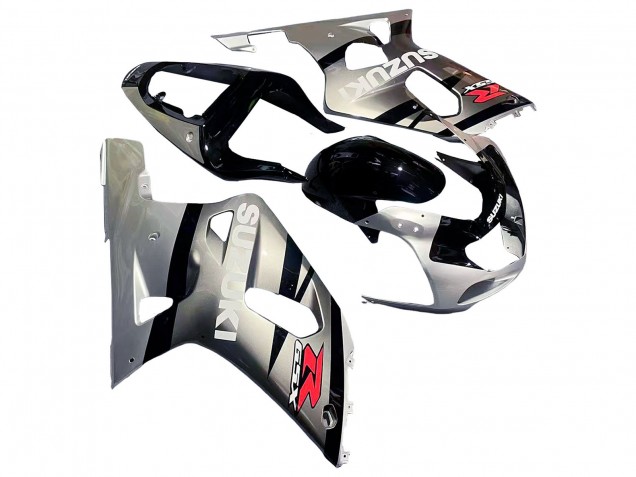 Preisgünstige Suzuki GSXR 600 / GSXR 750 Motorrad Verkleidung 2001-2003 - Silber Glanzendes Schwarz Rot
