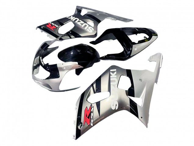Preisgünstige Suzuki GSXR 600 / GSXR 750 Motorrad Verkleidung 2001-2003 - Silber Glanzendes Schwarz Rot
