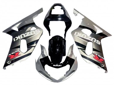Preisgünstige Suzuki GSXR 600 / GSXR 750 Motorrad Verkleidung 2001-2003 - Silber Glanzendes Schwarz Rot