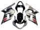 Preisgünstige Suzuki GSXR 600 / GSXR 750 Motorrad Verkleidung 2001-2003 - Silber Glanzendes Schwarz Rot