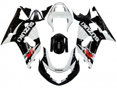 Preisgünstige Suzuki GSXR 600 / GSXR 750 Motorrad Verkleidung 2001-2003 - Weiss Glanzendes Schwarz Rot
