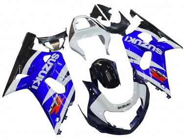 Preisgünstige Suzuki GSXR 600 / GSXR 750 Motorrad Verkleidung 2001-2003 - Blau Weiss Glanzendes Schwarz Rot