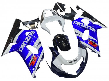 Preisgünstige Suzuki GSXR 600 / GSXR 750 Motorrad Verkleidung 2001-2003 - Blau Weiss Glanzendes Schwarz Rot